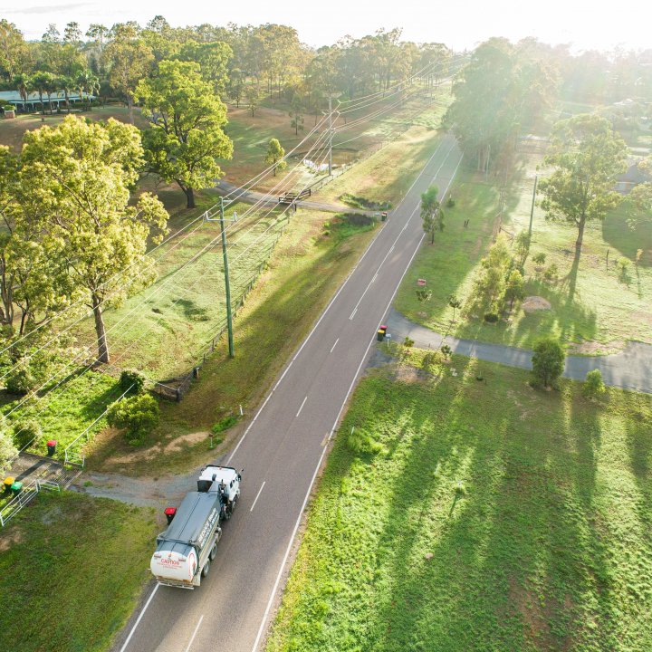 Road and grass