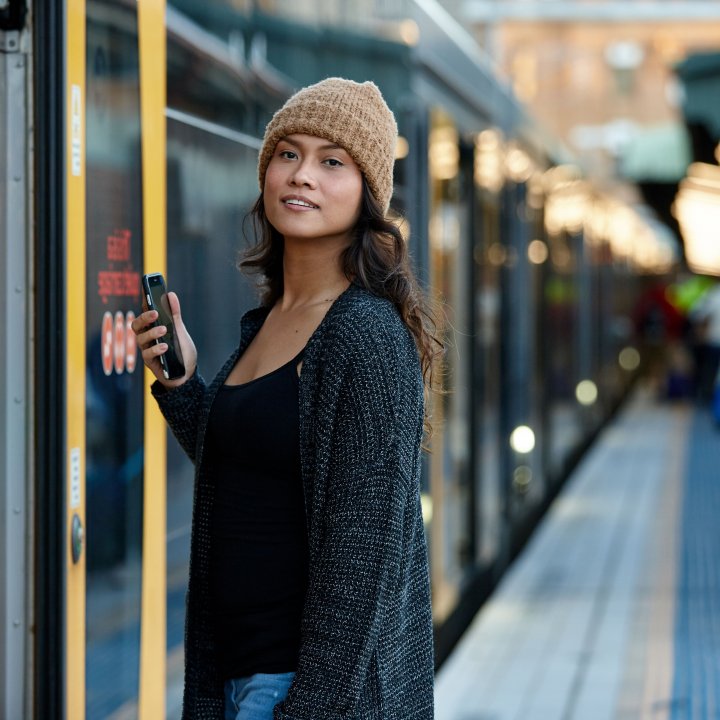 Woman on the train